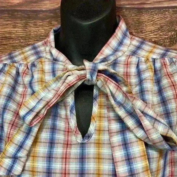 Vintage plaid longsleeve shirt size 9/10 large - Picture 3 of 8